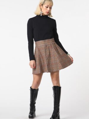 Shiloh Check Skater Skirt