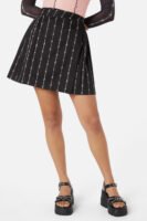 Barbed Wire Pleated Slider Skirt