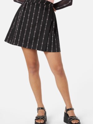 Barbed Wire Pleated Slider Skirt