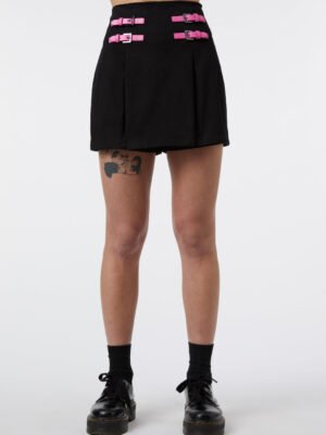 Contrast Stitch Goth Skort