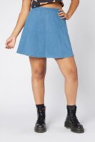 Skater Denim Mini Skirt